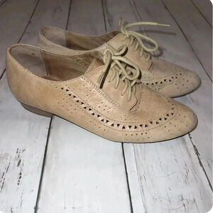 Jeffrey Campbell Oxford Saddle Shoes Leather Tan Lace Ups Women’s Size 6